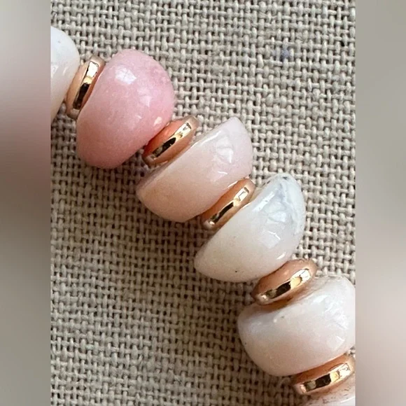 18-1/2 inch Peruvian Pink Opal bead necklace NWOT - Picture 6 of 13